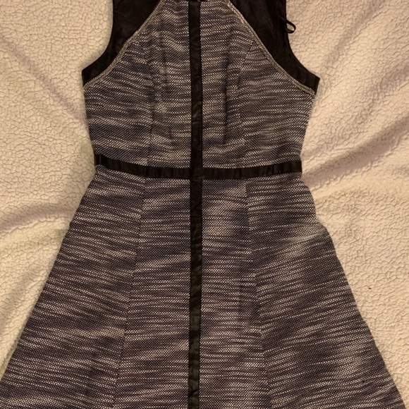 Calvin Klein Tweed Faux Leather Fit Flare Dress size 6 - Picture 8 of 8